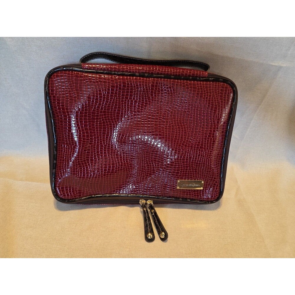 Samantha Brown 1 Piece Travel Cosmetic Toiletry Bag Organizer Burgundy
